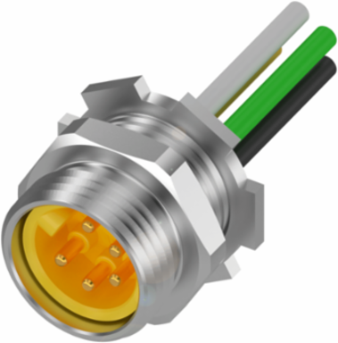 7/8" Male 5-Pin Receptacle, 600V, 16 AWG, IP67, 0.60 m Lead