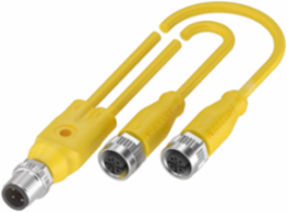 Y-Splitter, M12x1 4-Pin Male, IP67/68/69K, 0.6m Cable