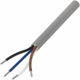 Industrial Bulk Cable, 100 Meter Length, PVC Gray, 4 Conductors