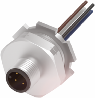 Receptacle 4-Pin M12x1 Male, IP67, 2 Meter Lead Length