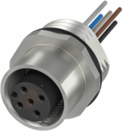 M12x1 Receptacle, 5-Pin, IP68, 2.00 m Lead Length, 60 VDC/60 VAC