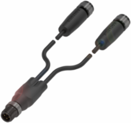 Y-Splitter IP67, M12x1 5-Pin Female, 0.30 m Silicone Cable