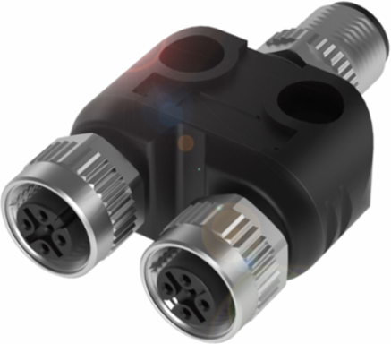 Tees M12x1 4-Pin Male & 3-Pin Female, IP68, 250 VAC/VDC
