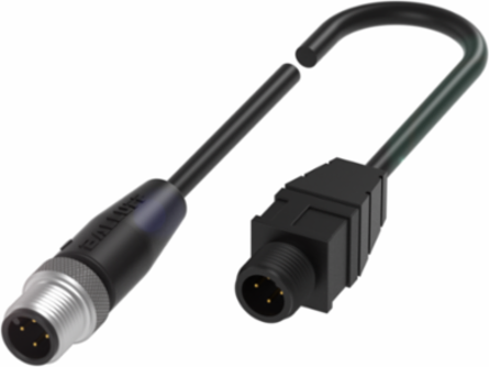 Double-Ended Cordset, 4 Conductors, 0.3 Meter, IP68 Rating