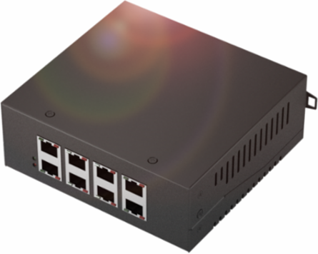 Unmanaged Switch with 8 Ports, IP30 Rated, 12-48 VDC