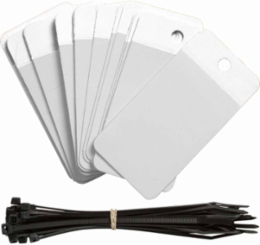 Self-Laminating Blank Tags, 4" H x 2" W, Polyester, White