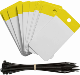 Self-Laminating Blank Tags, 4" H x 2" W, Polyester, Yellow