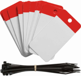 Self-Laminating Blank Tags, 4" H x 2" W, Polyester, Red