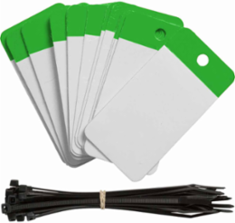 Self-Laminating Blank Tags, 4" H x 2" W, Polyester, Green