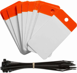 Self-Laminating Blank Tags, 4" H x 2" W, Polyester, Orange