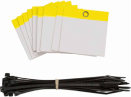 Self-Laminating Blank Tags, 3" H x 3" W, Polyester, Yellow