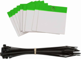 Self-Laminating Blank Tags, 3" H x 3" W, Polyester, Green