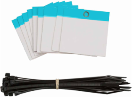 Self-Laminating Blank Tags, 3" H x 3" W, Polyester, Blue