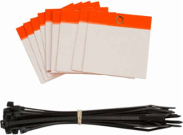Self-Laminating Blank Tags, 3" H x 3" W, Polyester, Orange