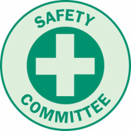 Retroreflective Hard Hat Label 2 Inch Fluorescent Green Glow - SAFETY COMMITTEE