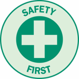 3 in 1 Hard Hat Label, 2 Inch Dia, Fluorescent Green Glow, Reflective