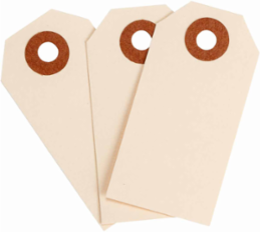 Blank Manila Tags, 2.75 Inch H x 1.375 Inch W, Cardstock, Indoor Use