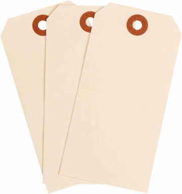 Blank Cardstock Manila Tags 4.75 Inch H x 2.375 Inch W, Indoor Use