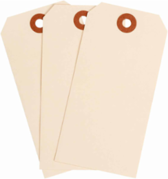 Blank Cardstock Manila Tags 4.75 Inch H x 2.375 Inch W, Indoor Use