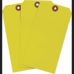 Blank Write-On Tags 6.25 Inch H x 3.125 Inch W Cardstock Fluorescent Yellow