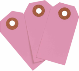 Blank Write-On Tags, 2.75" H x 1.375" W, Cardstock, Pink