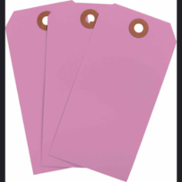 Blank Write-On Tags, 4.75 Inch H x 2.375 Inch W, Cardstock, Pink