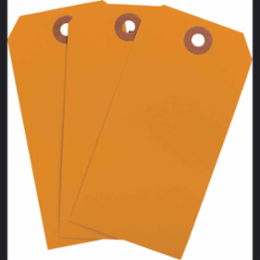Blank Write-On Tags, 4.25 Inch H x 2.125 Inch W, Cardstock, Orange