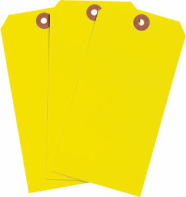 Blank Write-On Tags, 5.75 Inch H x 2.875 Inch W, Cardstock, Yellow