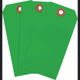 Blank Write-On Tags, 4.25 Inch H x 2.125 Inch W, Cardstock, Dark Green