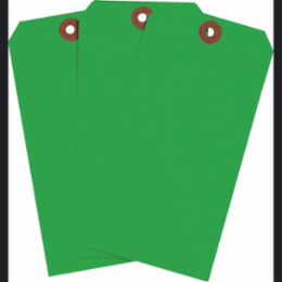 Blank Write-On Tags 6.25 Inch H x 3.125 Inch W Cardstock Dark Green