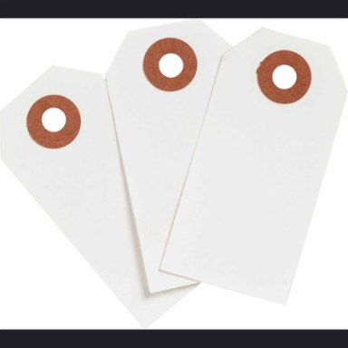 Blank Write-On Tags 2.75 Inch H x 1.375 Inch W Cardstock, Indoor Use, White