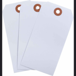 Blank Write-On Tags 4.75 Inch H x 2.375 Inch W Cardstock White