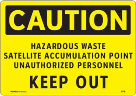 CAUTION Hazardous Waste Sign, 7 Inch H x 10 Inch W, Aluminum, Diamond-Grade Reflective
