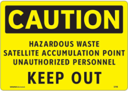 CAUTION Hazardous Waste Sign, 7 Inch H x 10 Inch W, Aluminum, Diamond-Grade Reflective