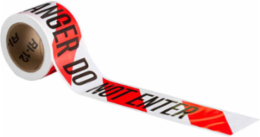 Standard Barricade Tape Roll - Polyethylene, DANGER DO NOT ENTER, Black on Red, 3" x 200'