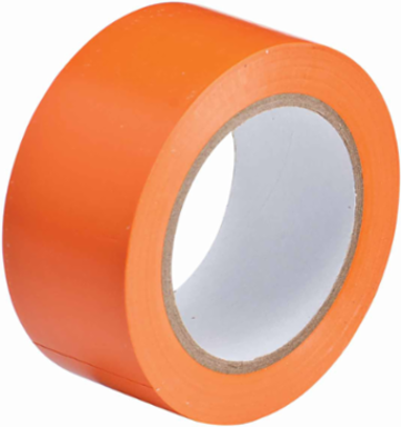 Marking Tape Roll - Abrasion Resistant Vinyl, Solid Color, Orange, 2"