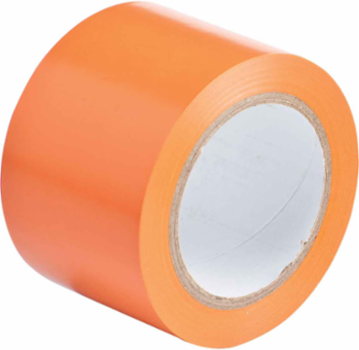 Marking Tape Roll - Abrasion Resistant Vinyl, Solid Color, Orange, 3"