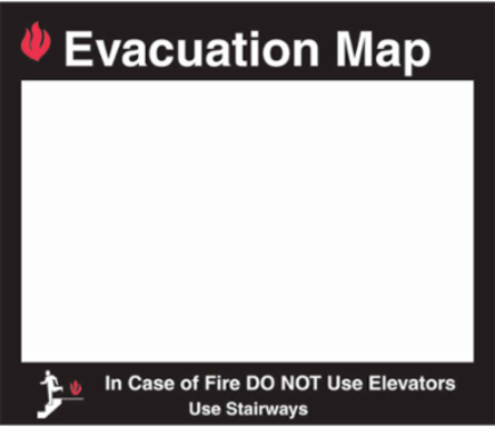 Evacuation Map Holder, 11" H x 11.5" W, Acrylic