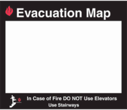 Evacuation Map Holder, 11" H x 11.5" W, Acrylic