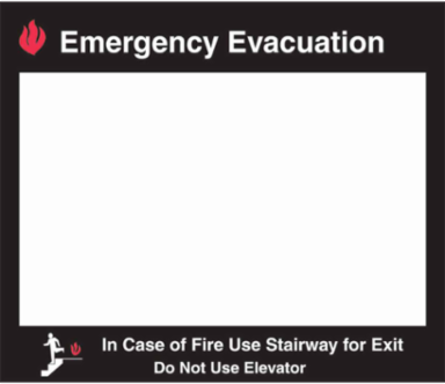 Emergency Evacuation Map Holder, 15" H x 17.5" W, Acrylic