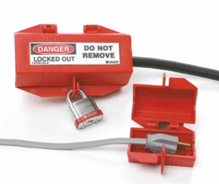Electrical Plug Lockout Device, Maximum Number of Padlocks 1