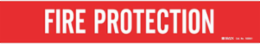 Self-Adhesive Pipe Marker: FIRE PROTECTION, 2.25" H x 14" W Pack of 5 Each, Fits Pipes 2.5" Dia. Thru 7.875" Dia.