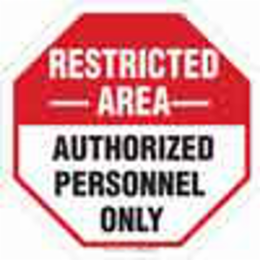 Restricted Area Authorized Personnel Only Sign, 24" H x 24" W, Aluminum