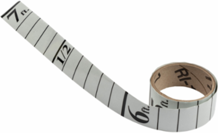 Reflective Height Indicator Tape, 3 ft H x 1.5" W, Black on White