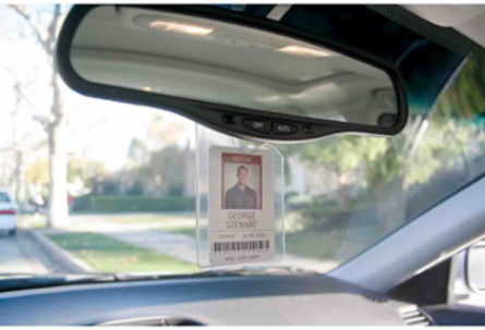 Clear Vinyl Badge Holder - 100 Each, Durable for ID & Parking Pass Display