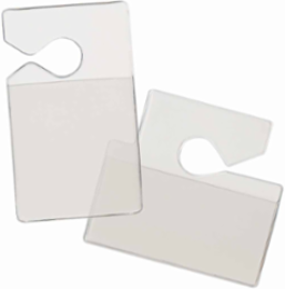 Clear Vinyl Badge Holder - 100 Each, Durable for ID & Parking Pass Display