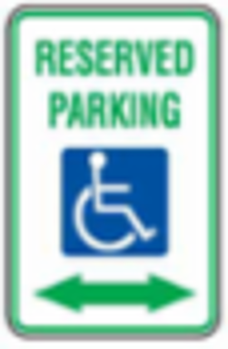 Reserved Parking Sign, 18" H x 12" W x 0.090" D, Aluminum