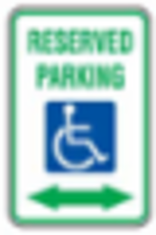 Reserved Parking Sign, 18" H x 12" W x 0.090" D, Aluminum