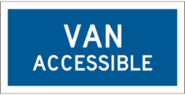Van Accessible Sign, 8" H x 12" W x 0.090" D, Aluminum