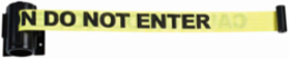 Wall Mount Retractable Belt System, Black, CAUTION DO NOT ENTER